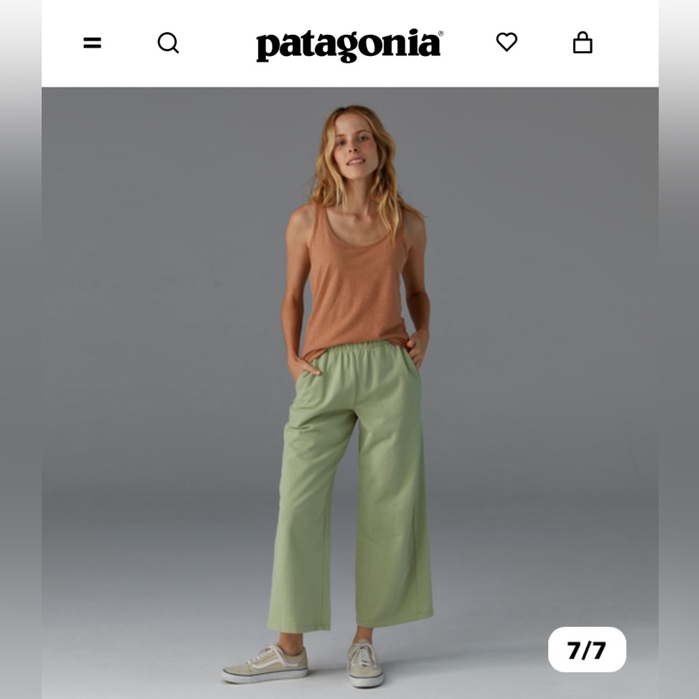 Patagonia Cotton Essentials Pant Small Salvia Green